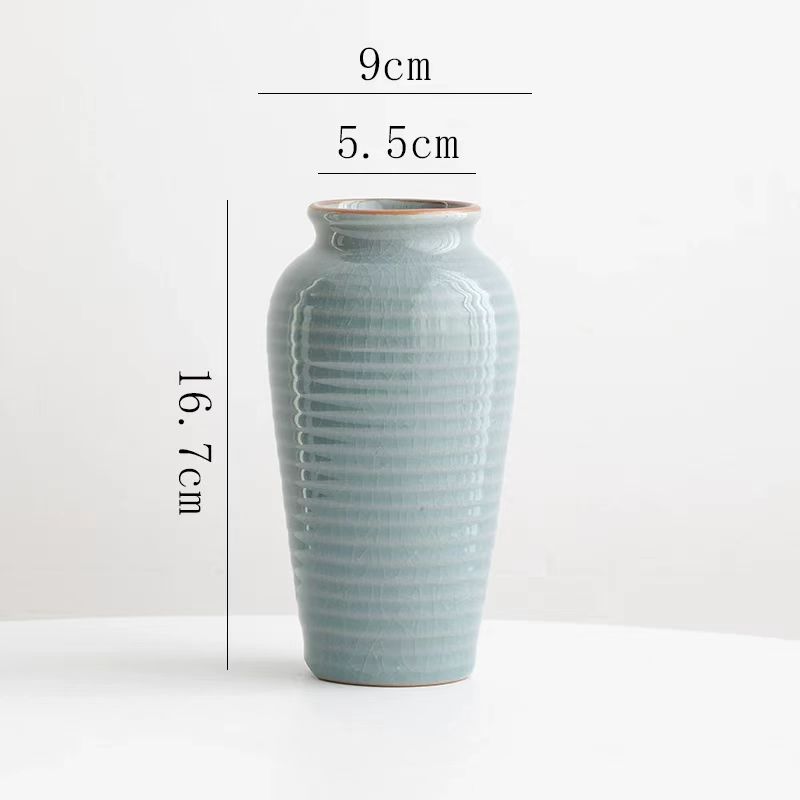 Chinese Celadon Glazed Ceramic Vase 7