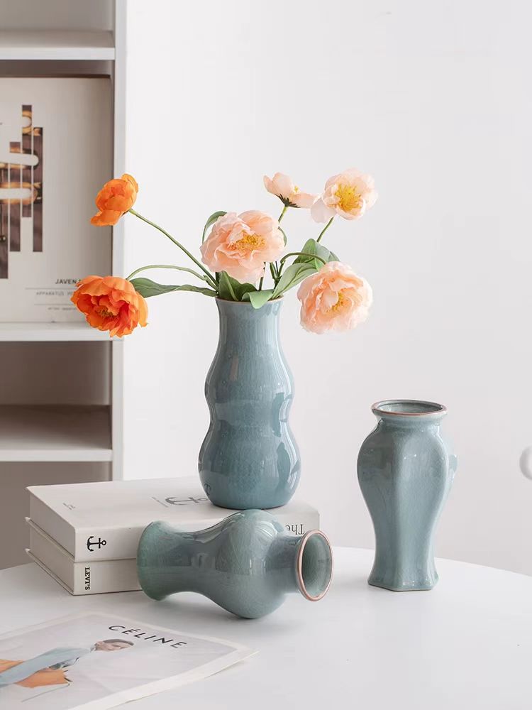 Chinese Celadon Glazed Ceramic Vase 11
