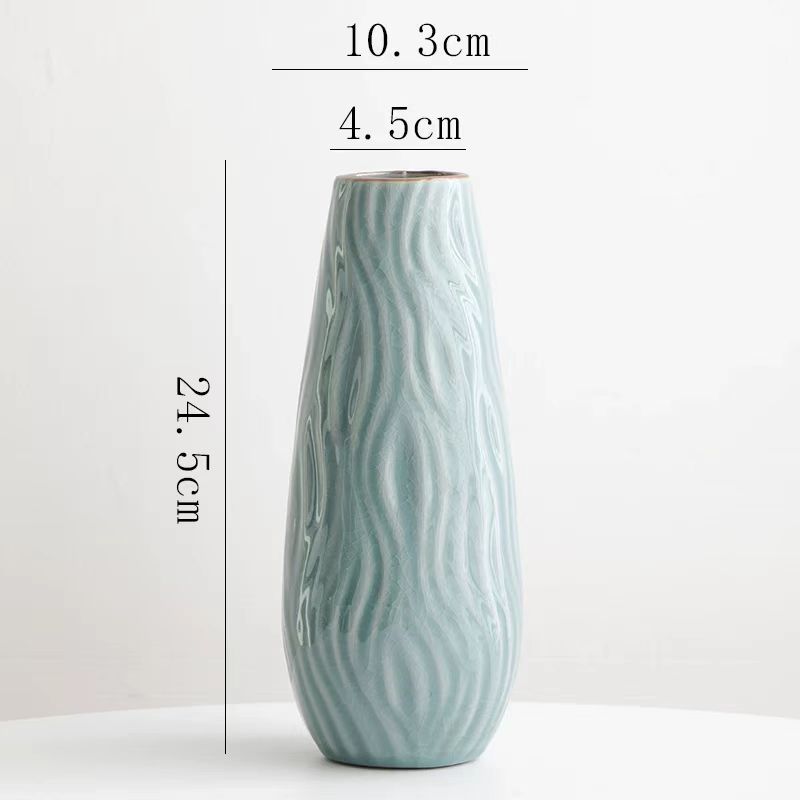 Chinese Celadon Glazed Ceramic Vase 9