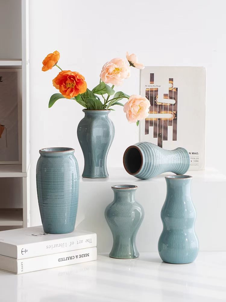 Chinese Celadon Glazed Ceramic Vase 12