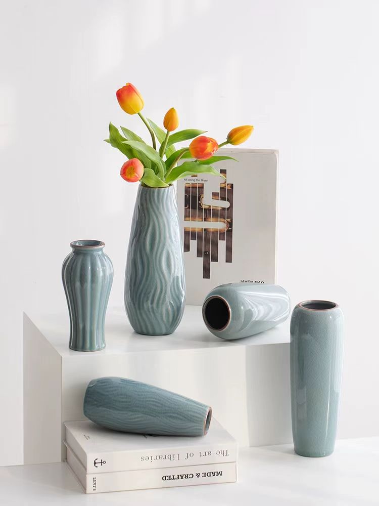 Chinese Celadon Glazed Ceramic Vase 16