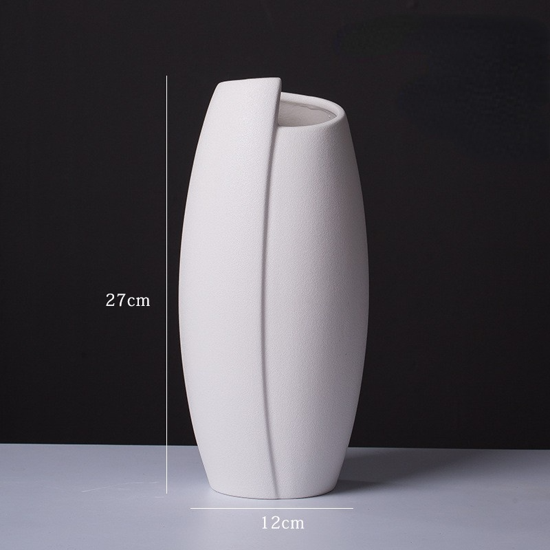 Minimalist Asymmetrical Leaf Ceramic Vase