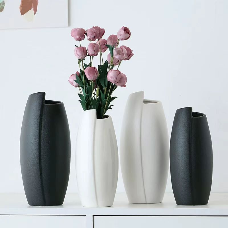 Minimalist Asymmetrical Leaf Ceramic Vase 5