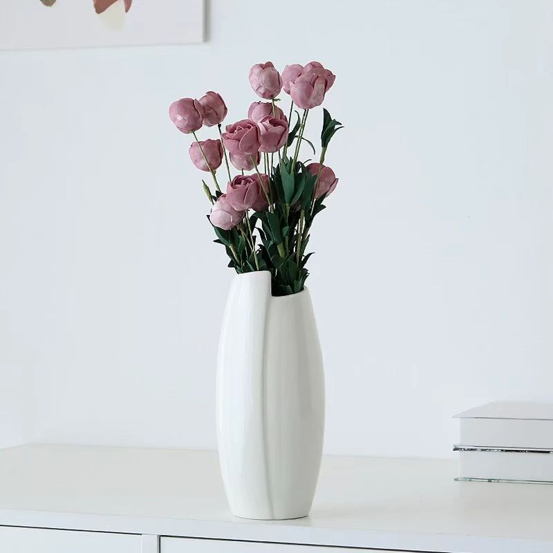 Minimalist Asymmetrical Leaf Ceramic Vase 4