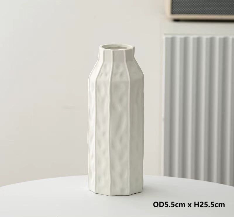 Minimalist Crinkled Ceramic Vase 9