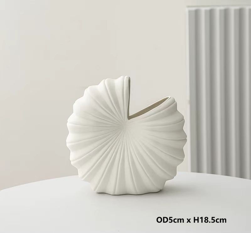 Minimalist Crinkled Ceramic Vase 7