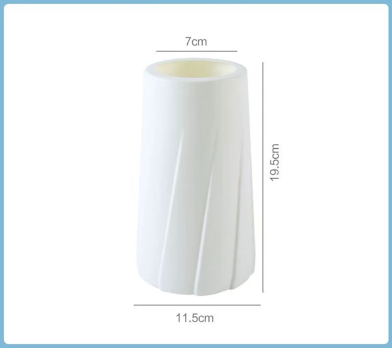 Minimalist Ridge Textured Ceramic Vase 4