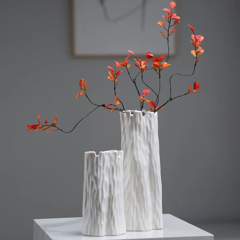 Minimalist Trunk Textured Ceramic Vase 3