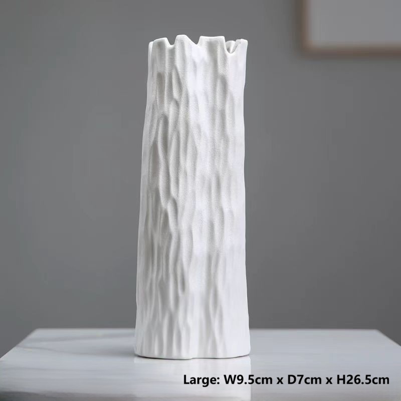 Minimalist Trunk Textured Ceramic Vase 4