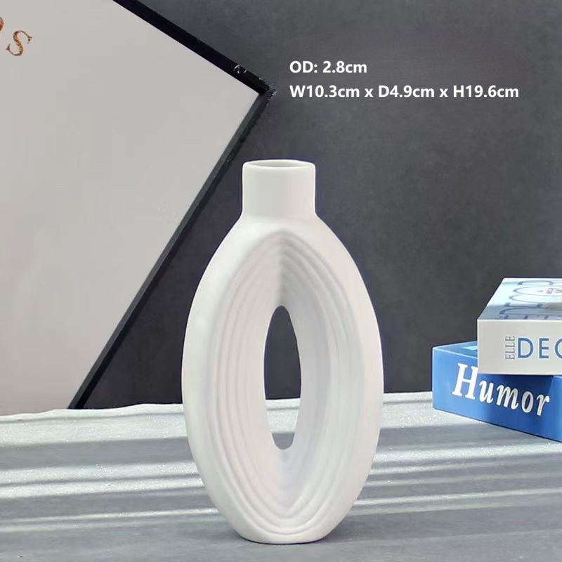 Minimalist White Ceramic Vases 18
