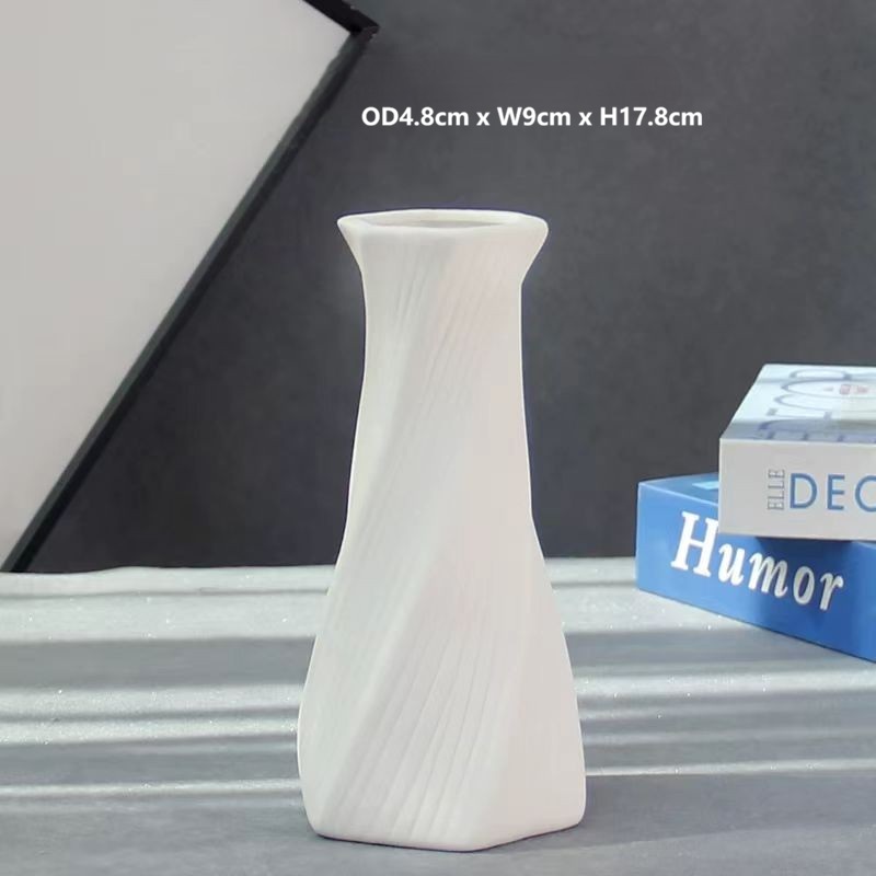 Minimalist White Ceramic Vases 16