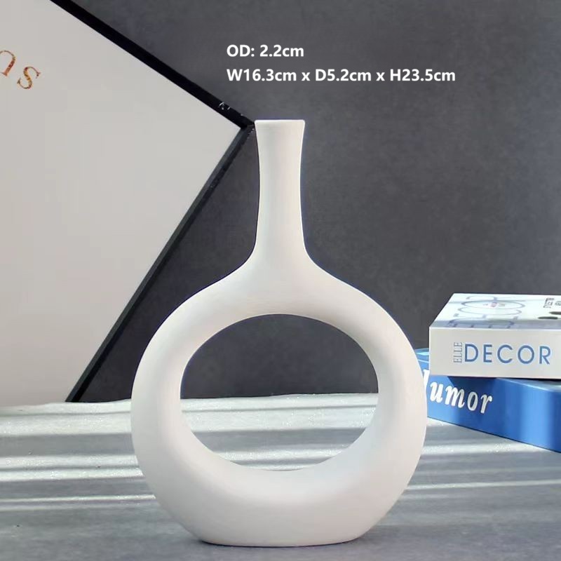 Minimalist White Ceramic Vases 15