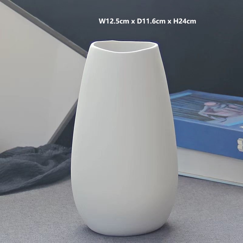 Minimalist White Ceramic Vases 7