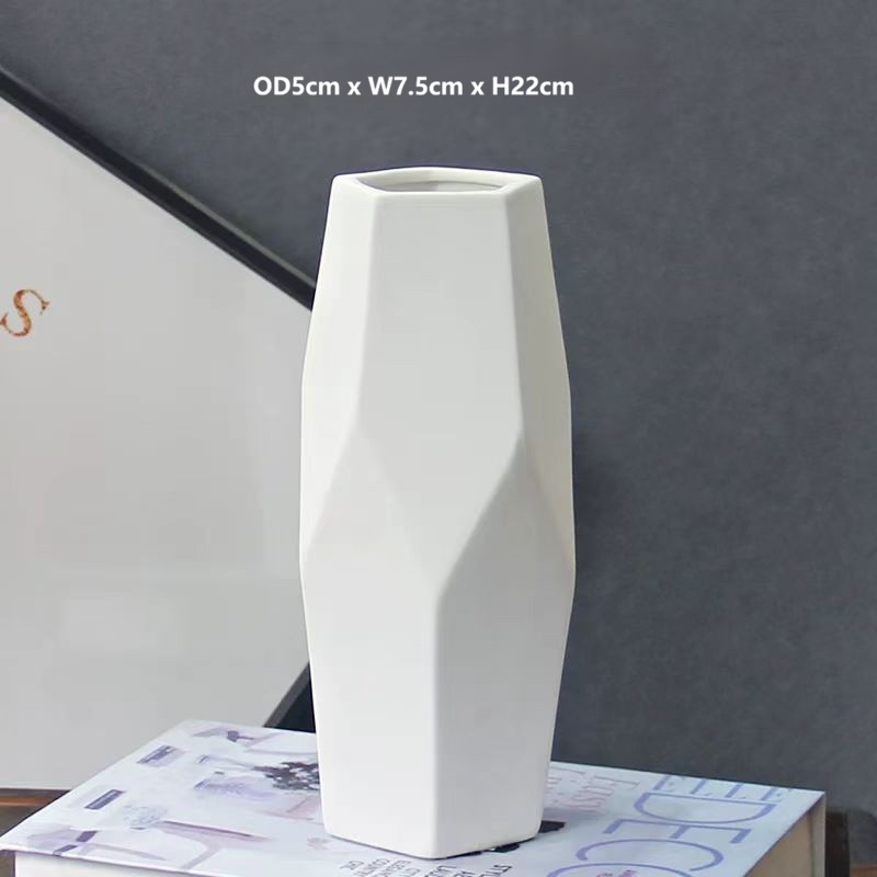 Minimalist White Ceramic Vases 13