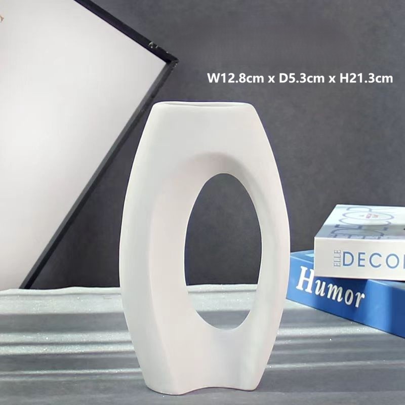 Minimalist White Ceramic Vases 3
