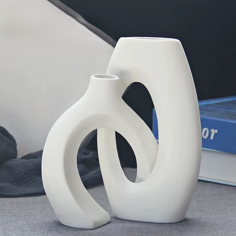 Minimalist White Ceramic Vases 8