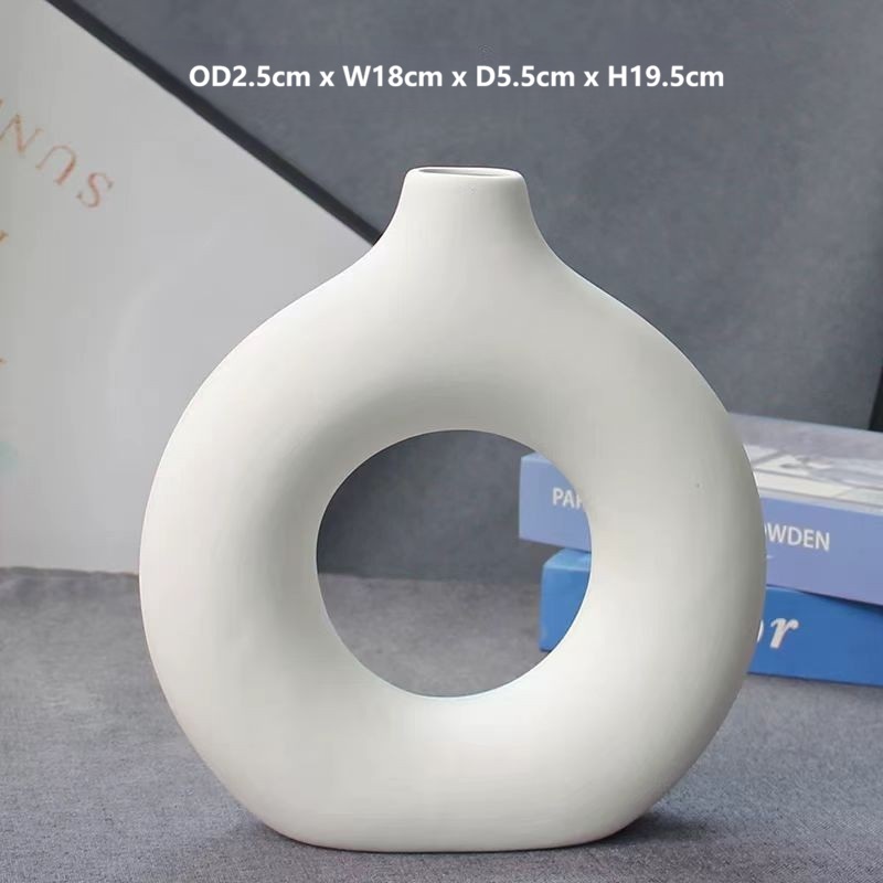 Minimalist White Ceramic Vases 4
