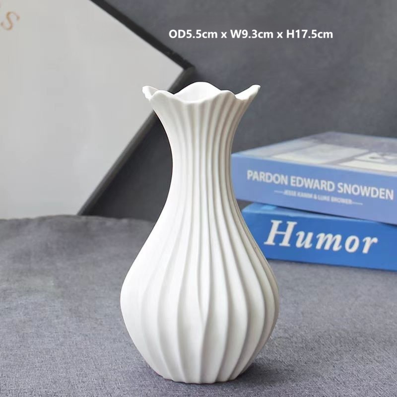 Minimalist White Ceramic Vases 6