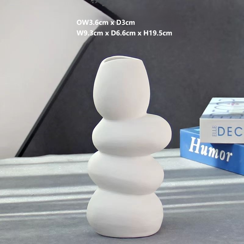 Minimalist White Ceramic Vases 22
