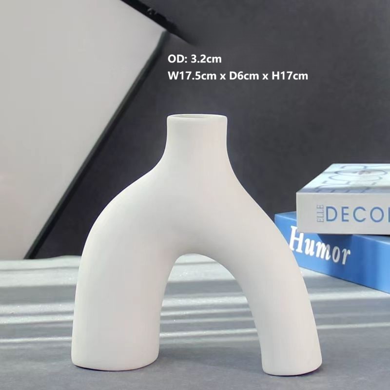 Minimalist White Ceramic Vases 17