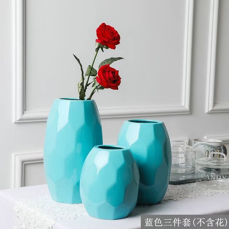 Nordic Faceted Ceramic Vase 4