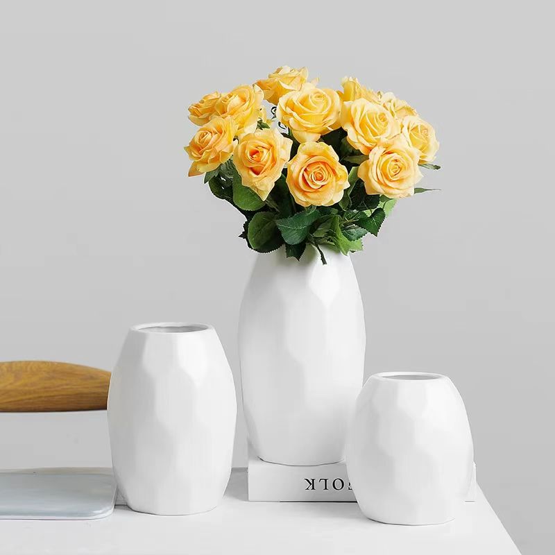 Nordic Faceted Ceramic Vase 8