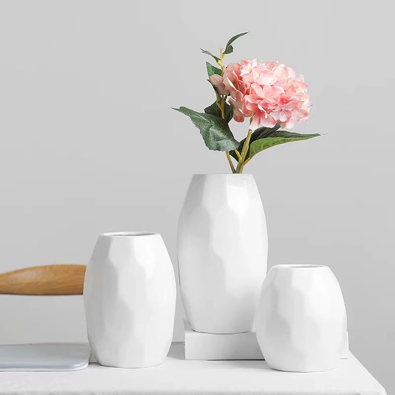 Nordic Faceted Ceramic Vase