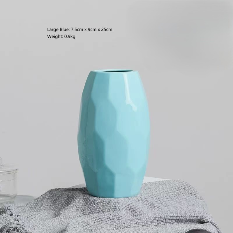 Nordic Faceted Ceramic Vase 9