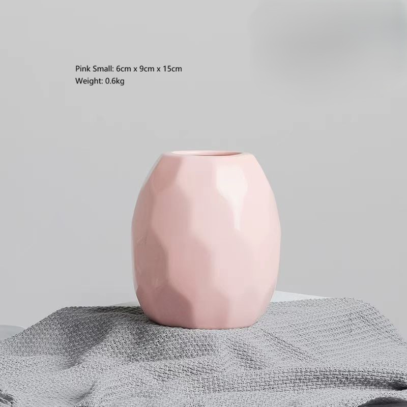 Nordic Faceted Ceramic Vase 6