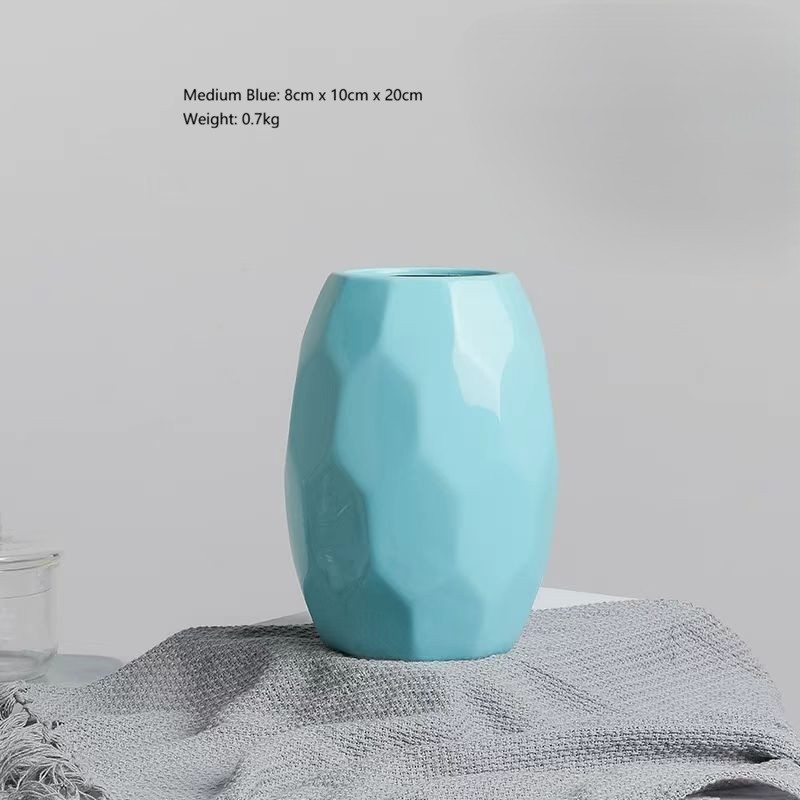 Nordic Faceted Ceramic Vase 10