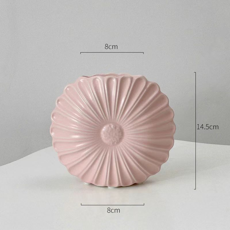 Nordic Radiant Petal Ceramic Vase 8