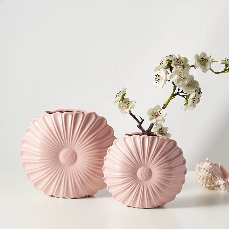 Nordic Radiant Petal Ceramic Vase 3