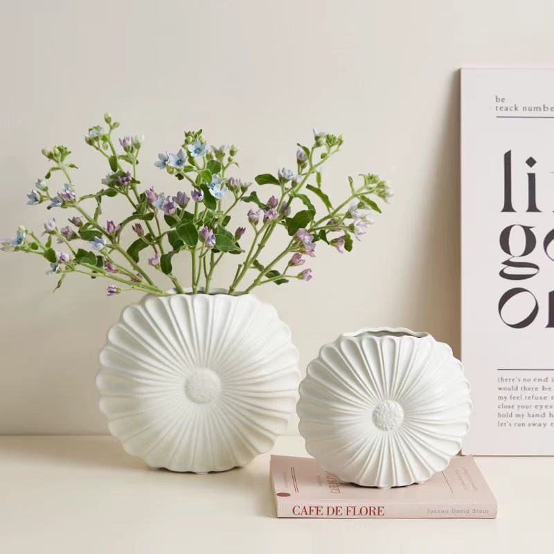 Nordic Radiant Petal Ceramic Vase 7
