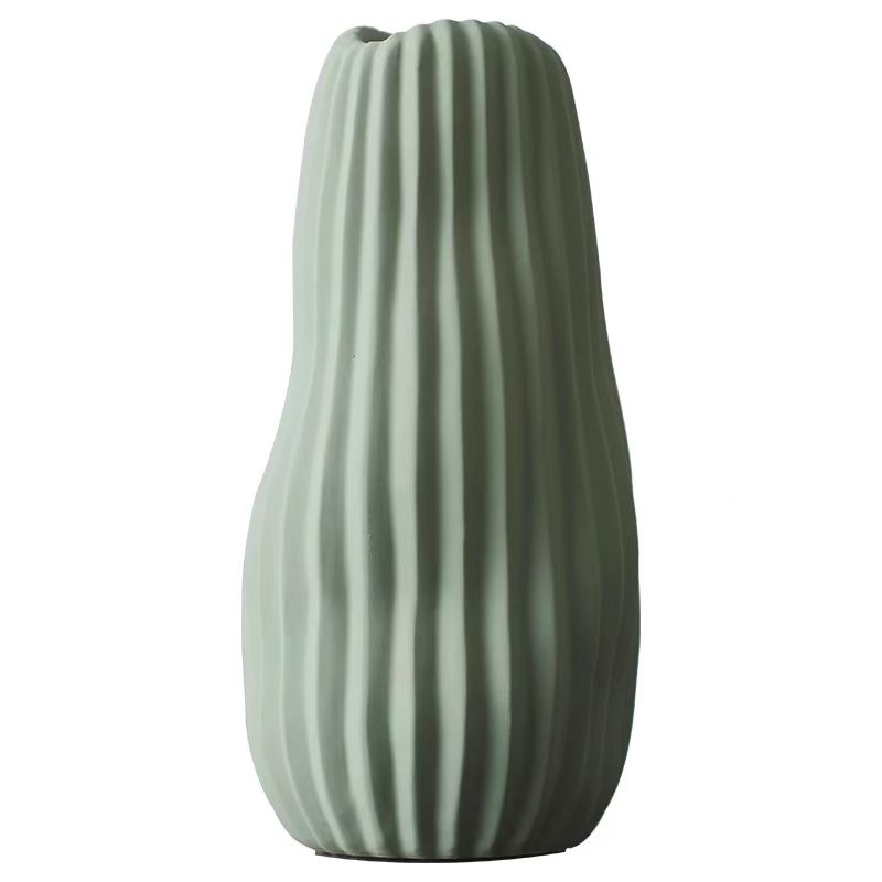 Nordic Ripple Texture Ceramic Vase