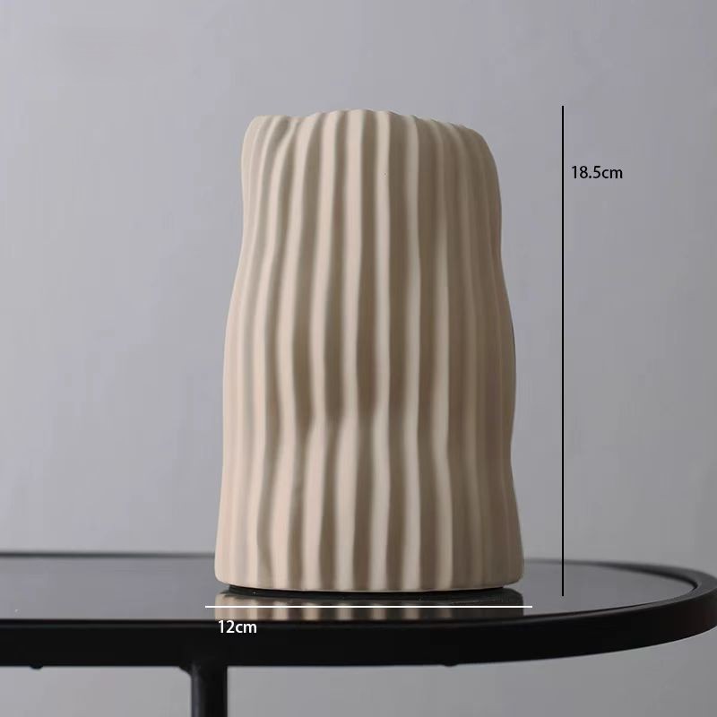 Nordic Ripple Texture Ceramic Vase 2