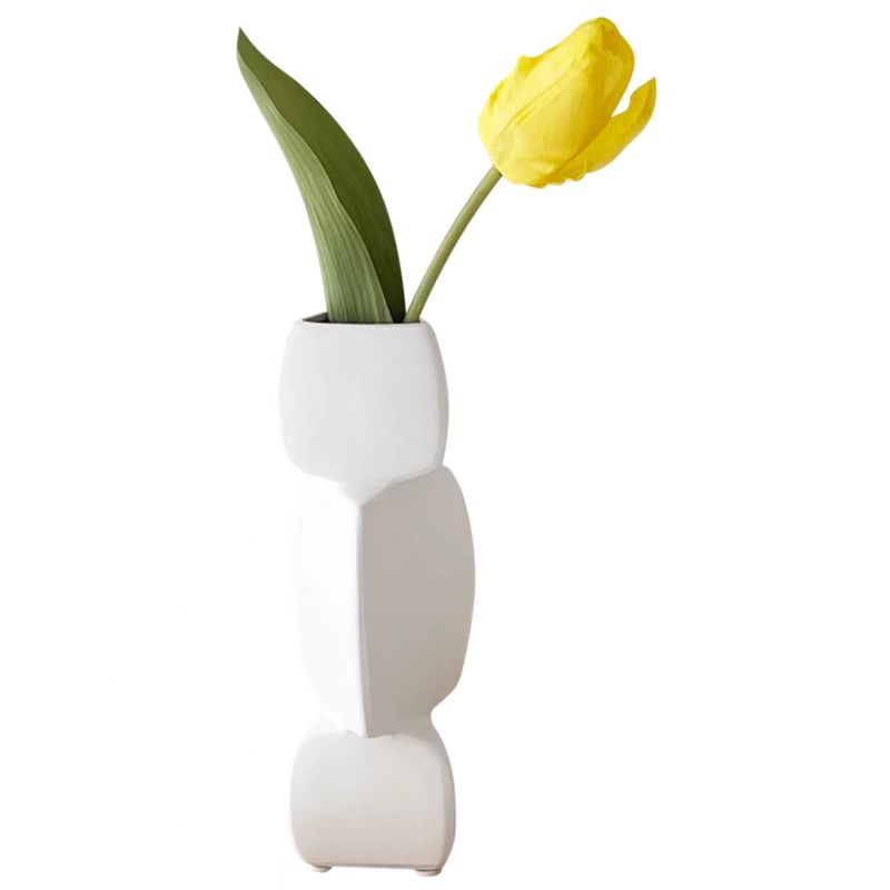 Nordic Stacked Geometry Ceramic Vase 5