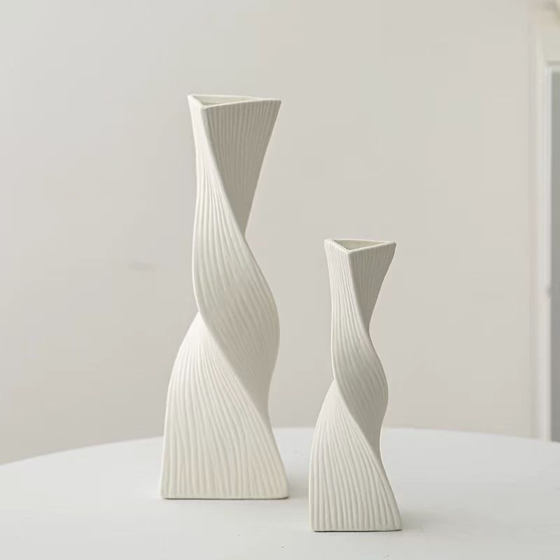 Nordic Twist Ceramic Vase