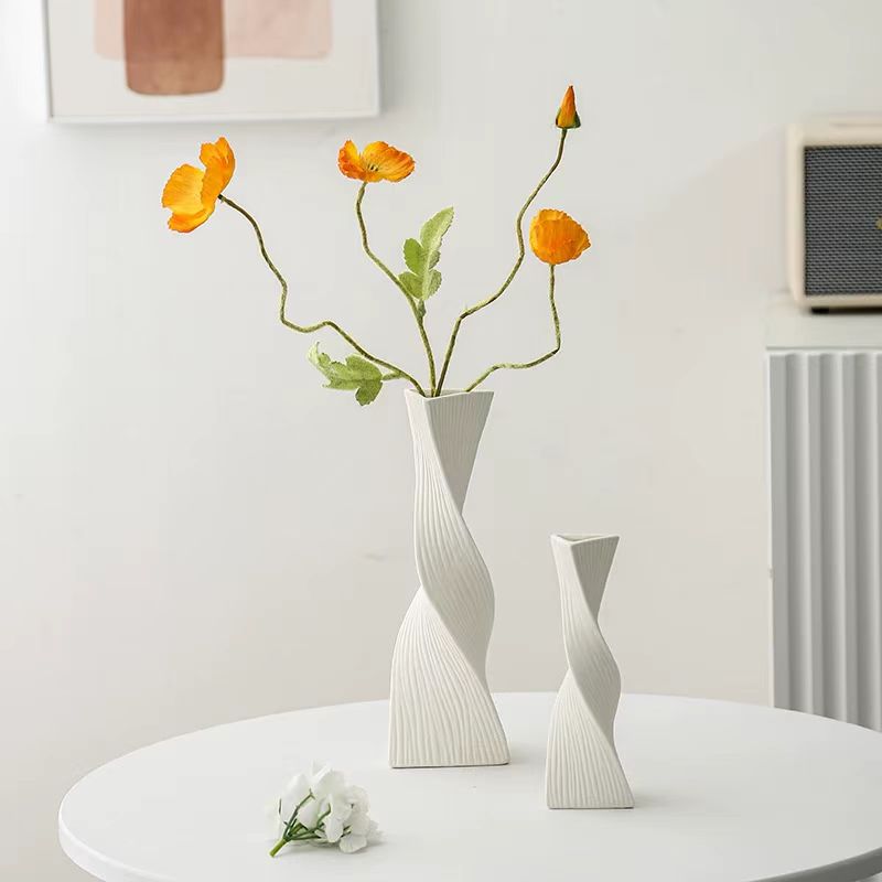 Nordic Twist Ceramic Vase