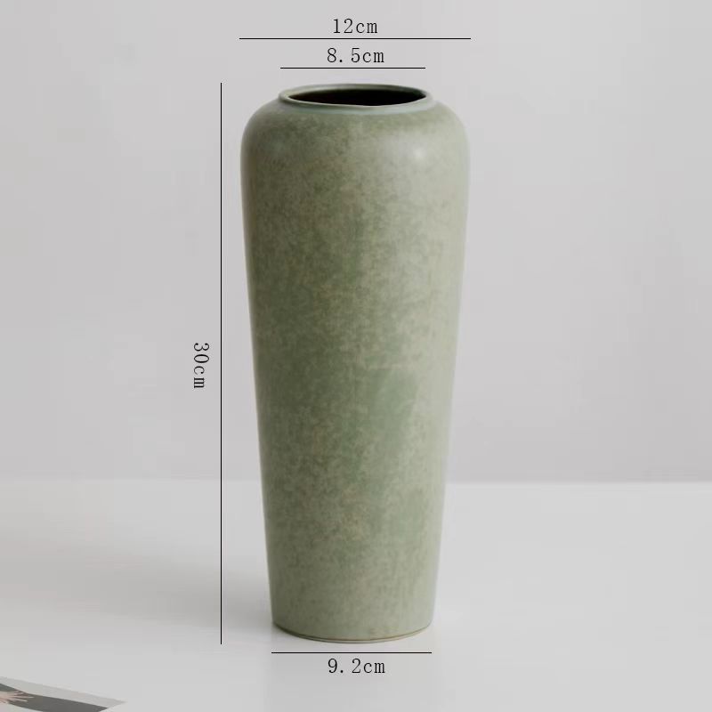 Wabi-Sabi Celadon Ceramic Vase