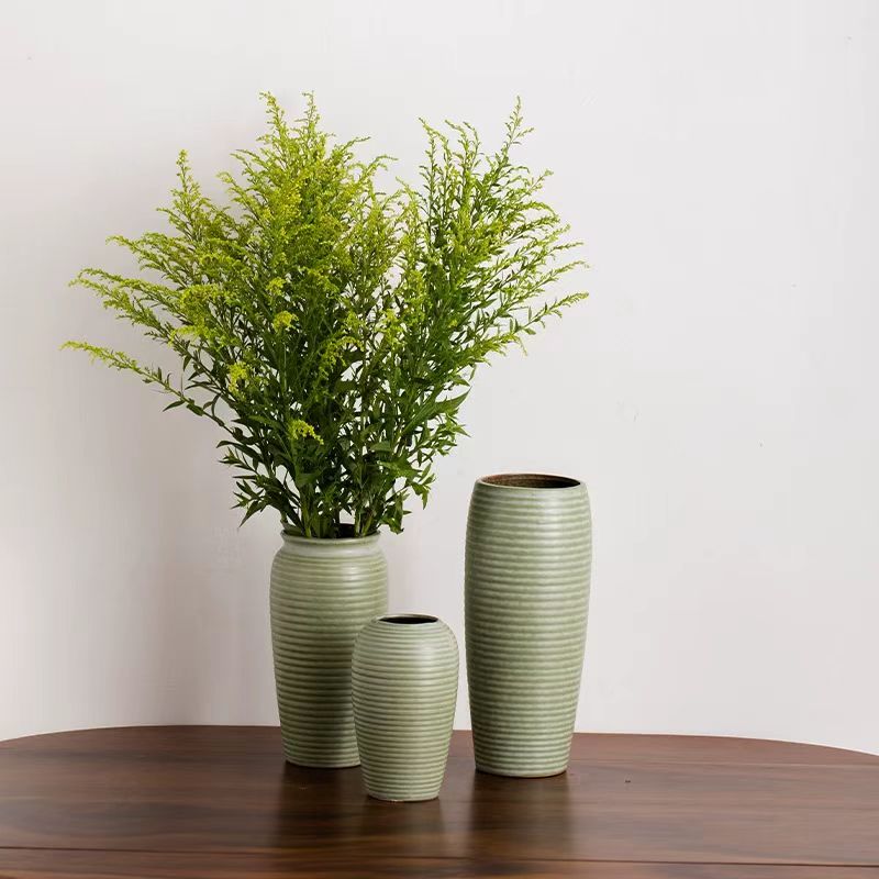 Wabi-Sabi Celadon Ceramic Vase 11