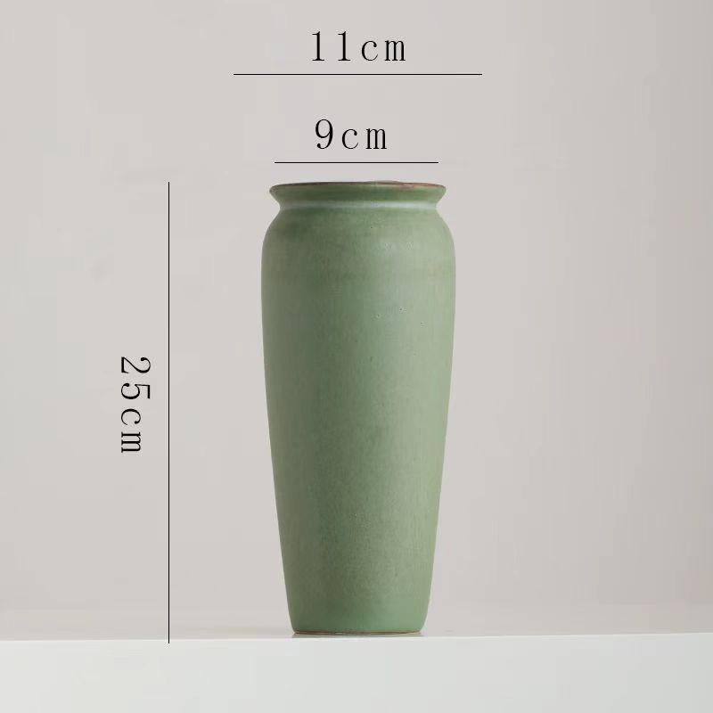 Wabi-Sabi Celadon Ceramic Vase 6
