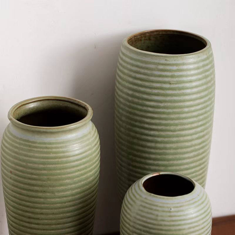 Wabi-Sabi Celadon Ceramic Vase 10
