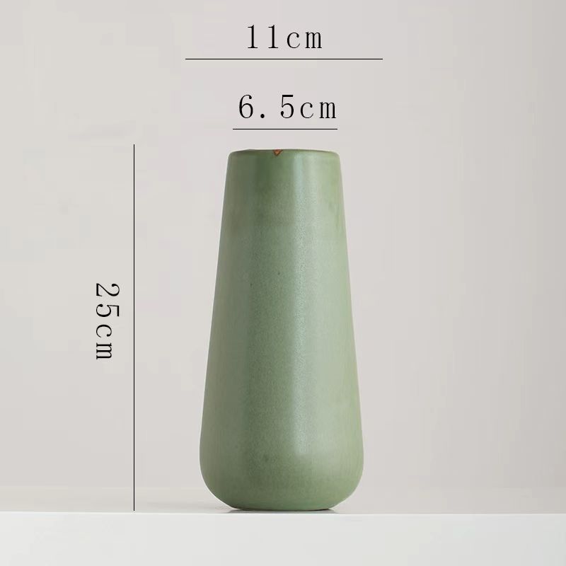 Wabi-Sabi Celadon Ceramic Vase 3