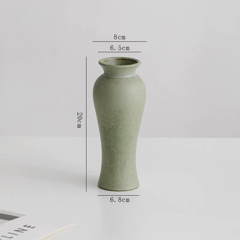 Wabi-Sabi Celadon Ceramic Vase 2