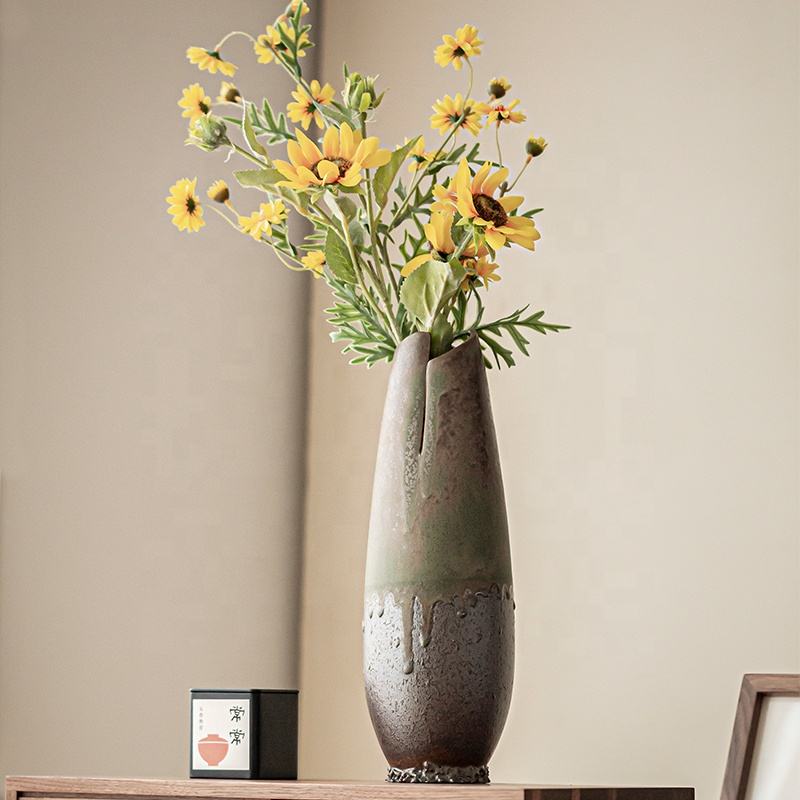 Wabi-Sabi Glazed Rustic Ceramic Vase 5