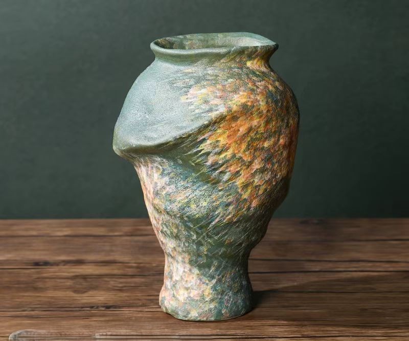 Wabi-Sabi Handcrafted Ceramic Vase 8