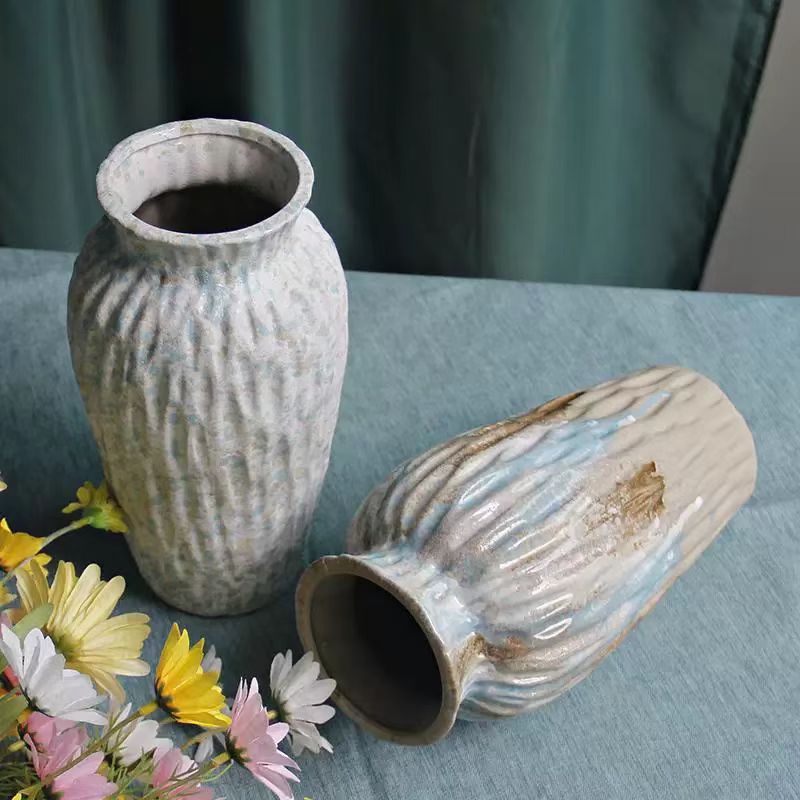 Wabi-Sabi Rustic Glazed Ceramic Vase 6