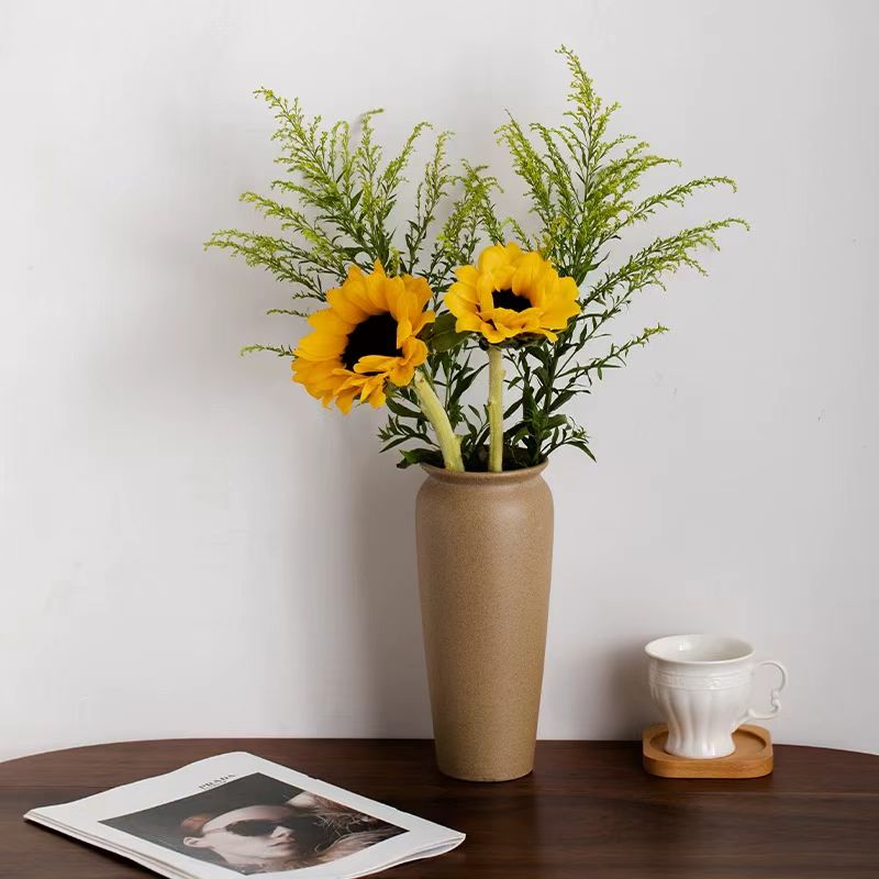 Wabi-Sabi Rustic Textured Ceramic Vase 7