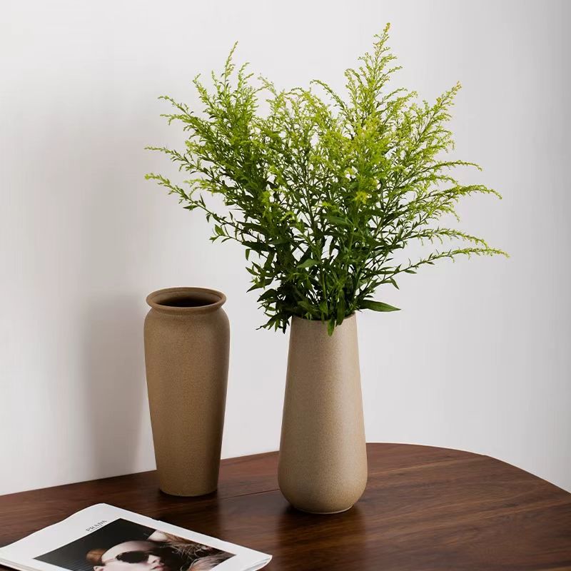 Wabi-Sabi Rustic Textured Ceramic Vase 8