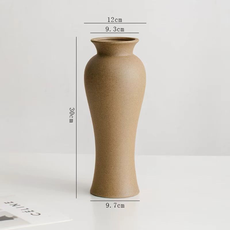 Wabi-Sabi Rustic Textured Ceramic Vase 3